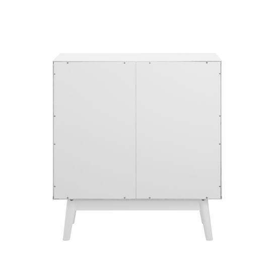 Walker Edison White Mid-Century Modern Accent Cabinet